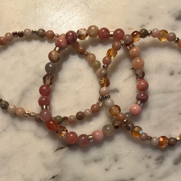 Sesame Jasper stacking bracelets. - Picture 5 of 5